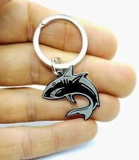 SILVER SHARK KEYCHAIN Great White Key Chain/Keyring (Cool Gift) picture