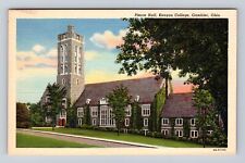 Gambier OH-Ohio, Kenyon College, Pierce Hall, Campus, Antique Vintage Postcard picture
