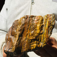 2.98lb Large Golde Tiger's Eye Rock Quartz Crystal Rough Mineral Reiki Specimen picture