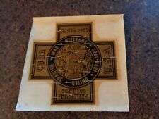 1898-1902 Spanish American War Decal WEISZ Chicago AS IS ROUGH Cuba Porto Rico picture