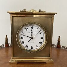MATTHEW NORMAN HEAVY QUALITY BRASS QUARTZ CARRIAGE CLOCK.GOOD WORKING ORDER. picture