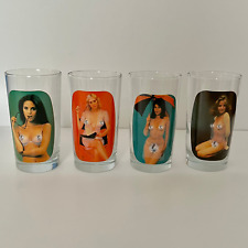 Vintage 70s Women Nude Libby Bar Drink Highball Glasses  Sip 'n Strip Cups picture