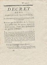 FRENCH REPUBLIC DECREE CONVENTION NATIONAL 1793 PRISONERS to be EXCHANGED picture