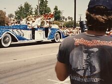 AwA) Found Photo Photograph Parade Float Judas Priest Concert T Shirt 1980's picture