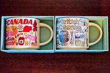 Starbucks CANADA & BRITISH COLUMBIA Been There Series Coffee/Tea Mugs (2) 14oz picture
