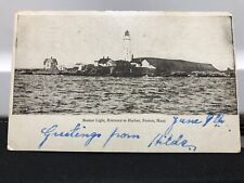 Postcard Boston Light Entrance to Harbor Boston Massachusetts Posted 1907 picture