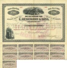 E. Remington and Sons Co. $500 6% Bond signed by Eliphalet Remington III - Dated picture