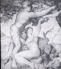 Temptation of Adam And Eve, Michelangelo Buonarroti, Magic Lantern Glass Slide picture