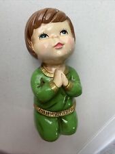 Vintage Figurine  Child Kneeling Praying On Knees 60’s picture