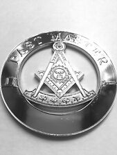 Masonic  Metal Chrome Past Master Auto Car Emblem picture