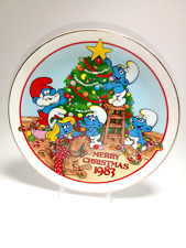 Wallace Berries Merry Christmas 1983 The Night Before Christmas Smurf Ltd Plate picture
