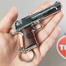 Keychain,Silver Desert Eagle Pistol Keychain 1:3 Scale Guns Shape Model Pendant picture