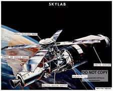 ARTIST'S CONCEPT OF THE SKYLAB SPACE STATION IN ORBIT - 8X10 NASA PHOTO (AZ-075) picture