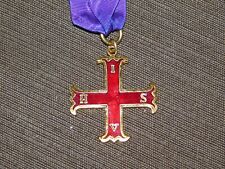 VINTAGE MASONIC BREAST JEWEL FIRST DEGREE KNIGHT MASON RED CROSS of CONSTANTINE picture