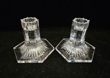 PAIR OF VINTAGE TIFFANY & CO. LOUIS COMFORT CRYSTAL SOLO CANDLE HOLDERS picture