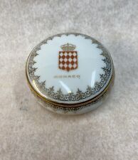 Vintage Monaco Crest Limoges Trinket Box picture
