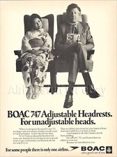 1972 BOAC British Overseas Airways Corp PRINT AD airlines advert BOEING 747 picture