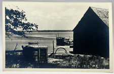 RPPC Deer Isle, Boat, Maine ME Vintage Real Photo Postcard picture