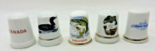 Vintage Thimbles lot 5 Canada Bobcaygeon Caledonia boat farm  picture