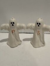 Pair Of Halloween Ghosts Salt And Pepper Shakers  picture