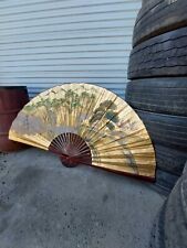 Vintage, Large Chinese Hand-Painted Folding Fan/Wall Art picture