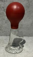 Vintage 1930’s-1950’s Glass Breast Pump Red Rubber Bulb Nursing Baby picture