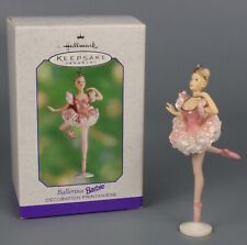 Hallmark Ballerina Barbie Ornament 2000 Y2K Pink tutu MIB Blonde on pointe picture