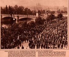 1921 A  ROTOGRAVURE  4TH JULY PRAGUE LEGIONNAIRES BRIDGE CELEBRATION  picture