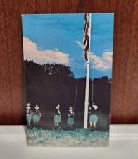 ONTEORA SCOUT RESERVATION  5.5 x 3.5  Postcard  LIVINGSTON MANOR NY  Flag Photo picture
