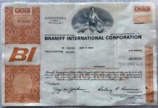 Braniff Airline International Stock Certificate Collectible 1978 Vintage Defunct picture