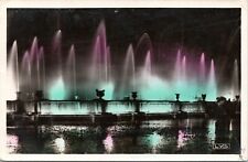 postcard Paris France - Versailles Night Festival at Neptune's Basin - lys rppc picture
