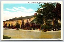 Postcard  First Theatre in California Monterey California picture