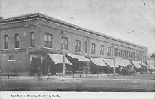 1911 Redfield South Dakota SD Syndicate Block St Scene National Bank Postcard picture