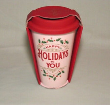 NEW Lenox Ceramic Thermal Travel Mug w/ Silicone Lid Christmas Holiday picture