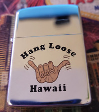 1988 High Polished Hang Loose Hawaii Zippo Mint picture