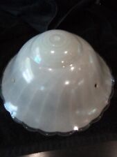 VINTAGE CEILING LIGHT GLOBE 3 Hole 1920's - 1940's Fancy White Glass picture