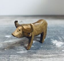 Vintage Miniature Wooden Carved Water Buffalo picture