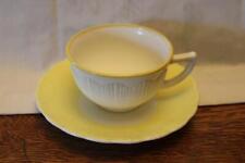 Vintage MacBeth-Evans Cremax Bordette Cup and Saucer Yellow picture