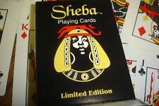 1996 Sheba African Black Playing Card Deck Plastic Coated SCARCE SEALED picture
