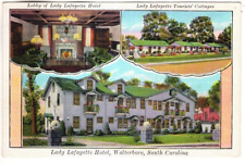 LINEN Postcard      LADY LAFAYETTE HOTEL  -   WALTERBORO, SOUTH CAROLINA picture