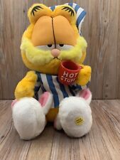 Vtg 1980's Working Hot Stuff Garfield Stuffed Plush Pajamas Night Cap Coffee Mug picture