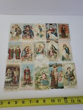 15 Religious Antique Prayer Holy Cards, Catholic Cards Mary Jesus Vintage picture