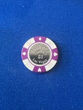 $1 JACKPOT CASINO Las Vegas Nevada Purple + FREE Mystery Bonus Poker Chip  picture