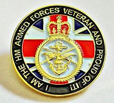ARMED FORCES VETERAN AND PROUD OF IT - British Pin Badge - UK picture