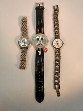 Disney Mickey Mouse Watch Lot 3 Mickey Mouse Watches Silver Tone picture