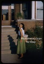 Beautiful 1950's Black Woman Sexy Pose 1950's Red Border Kodachrome Slide picture