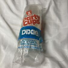 VTG Open Bag 18 1986 9oz Plastic Dixie Party Cups Old 80s Store NOS Advertising picture