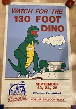 Vintage Sinclair Dino Dinosaur Gasoline Gas Station Poster Hot Air Balloon Sign picture