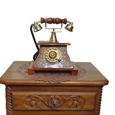 Wooden Royal Maharaja Style Antique Vintage Design Model Wooden Telephone picture