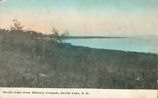 DEVILS LAKE, North Dakota Taken From MILITARY GROUNDS Antique c1912 POSTCARD picture